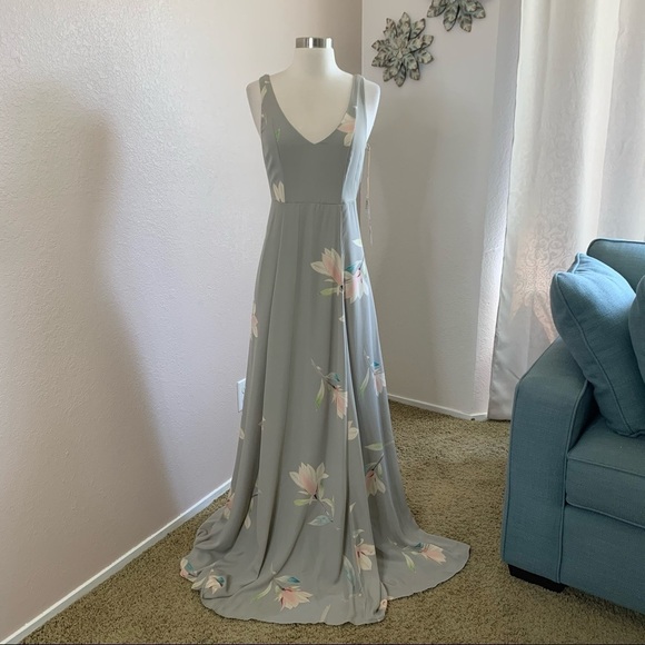 Show Me Your MuMu Jen Maxi Dress Lily Flowers … - Picture 3 of 15